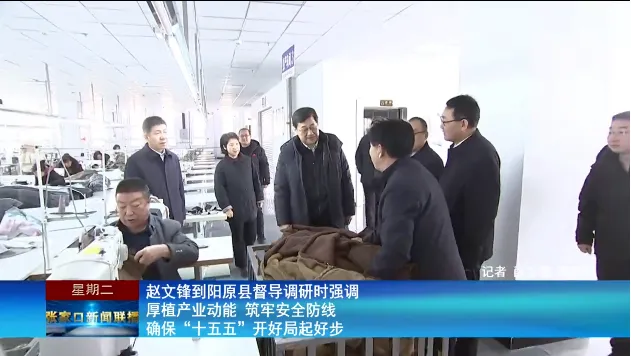 张家口市委书记赵文锋调研阳原毛皮产业发展情况